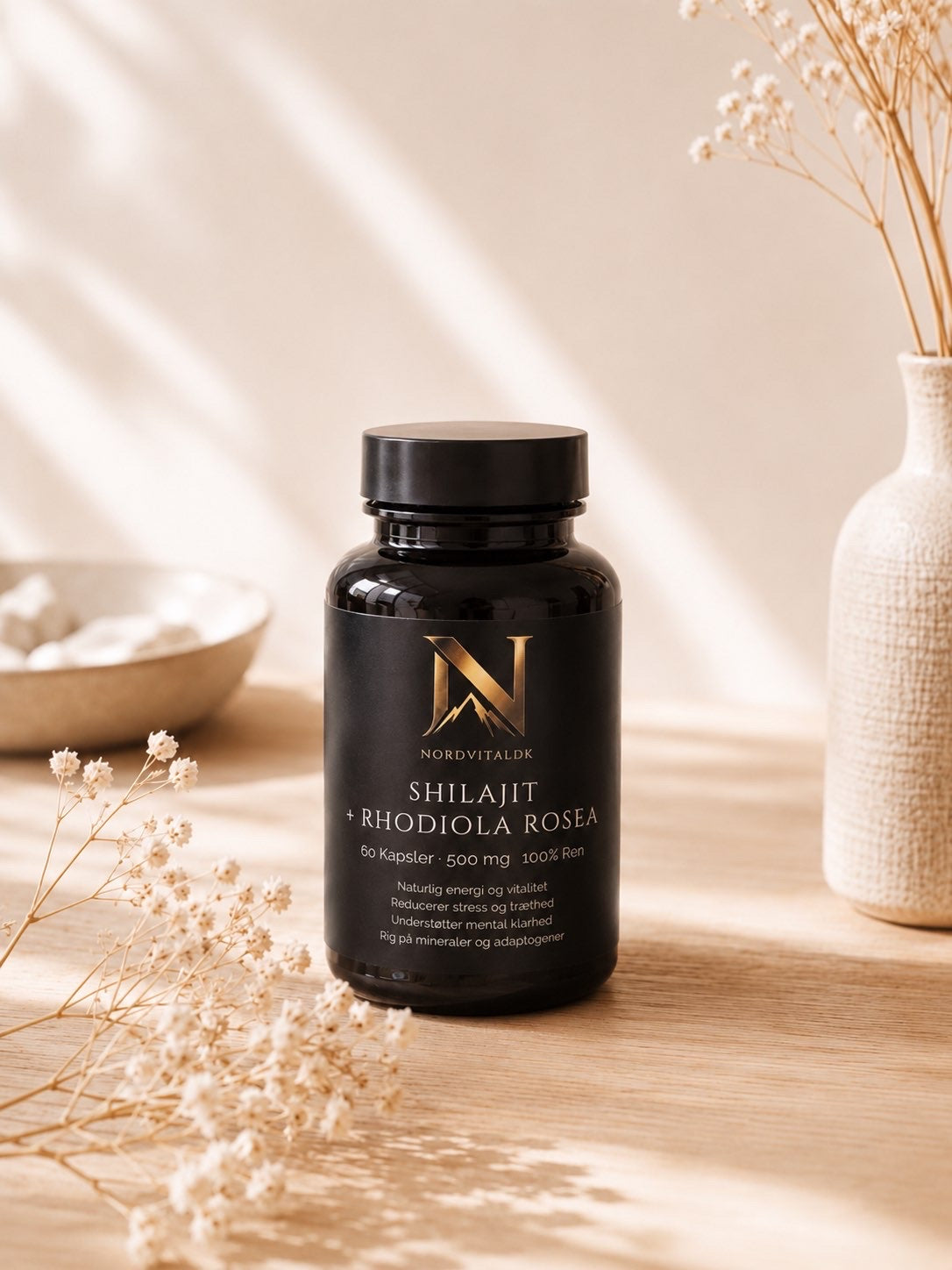 Shilajit + Rhodiola Rosea Kapsler – Energi & Balance